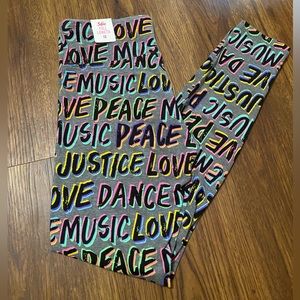 Justice Full Length Graffiti Tights for Girls Size 12